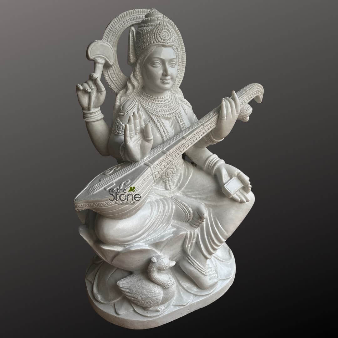 Premium Saraswati Sitting Statue