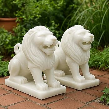 Marble Lion Statue